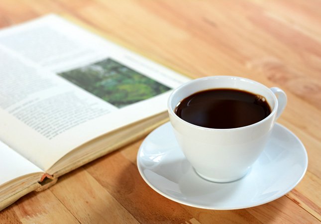 Coffee with book